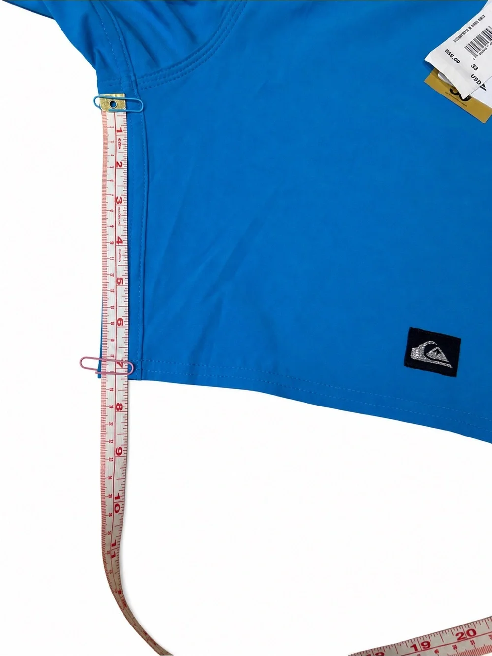 Men’s Quiksilver Bright Blue Swim Boardshorts with Graphic Side Panels